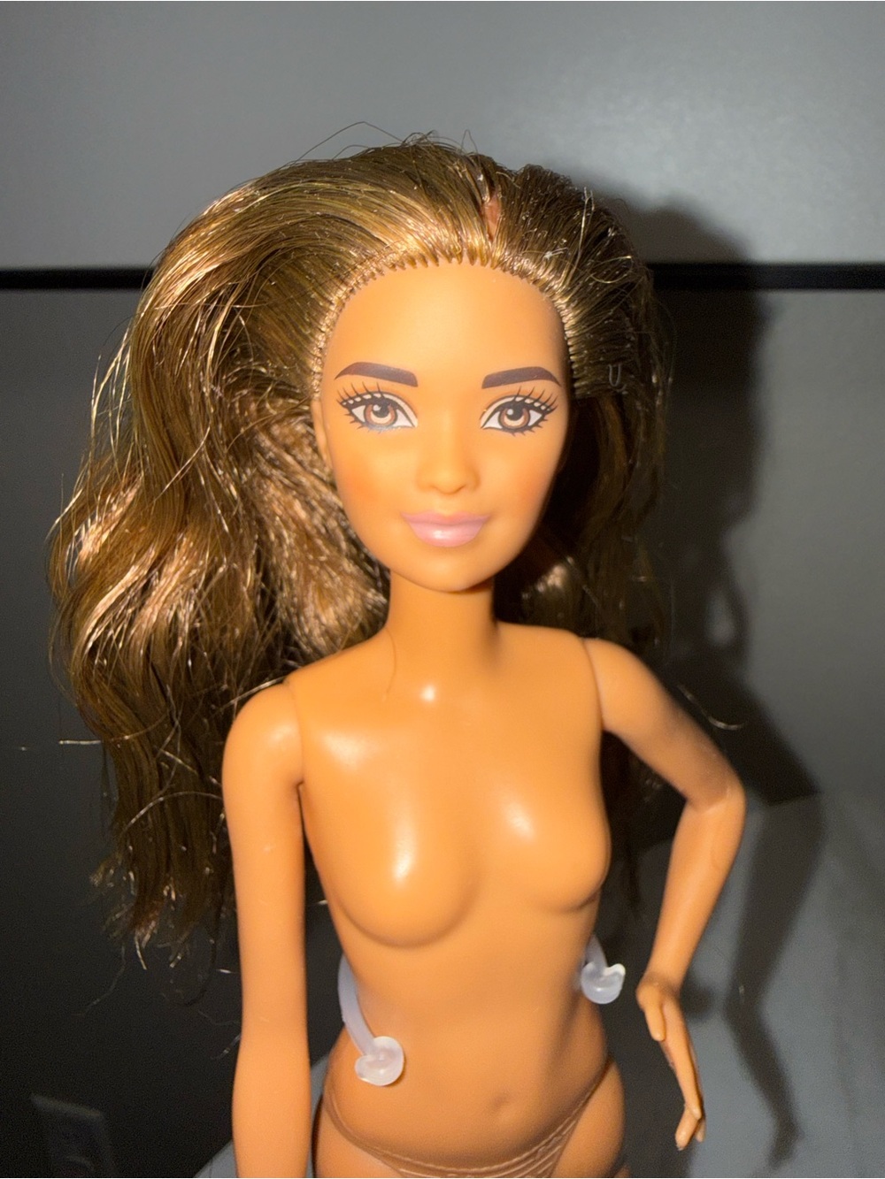 Barbie Mattel Latina Doll 11” Petite Highlighted Brown Hair nude Doll